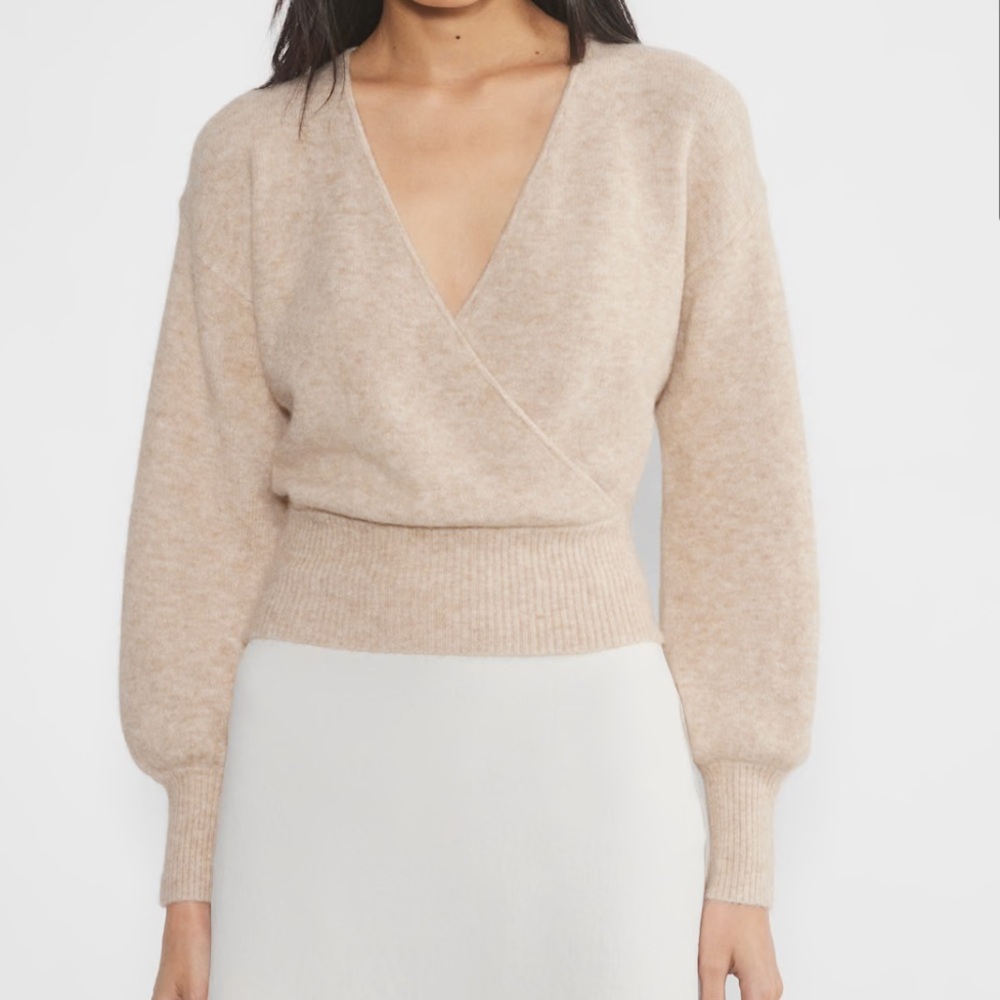 Aritzia Heather Light Oatmeal Dear Sweater